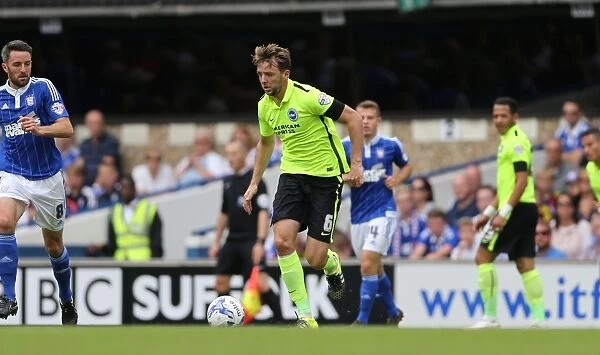 Dale Stephens in Action: Ipswich Town vs. Brighton and Hove Albion, Sky Bet Championship (28.08.2015) - Central Midfielder's Determined Performance