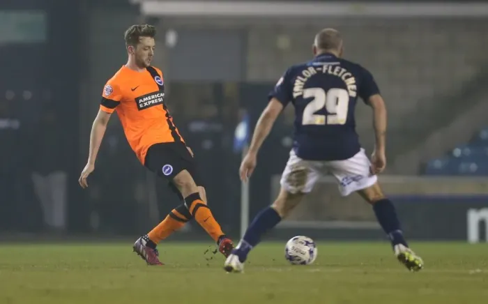 Framed Print : Dale Stephens in Action: Millwall vs. Brighton and Hove Albion, Sky Bet Championship 2015 (17MAR15) Framed Print : Dale Stephens in Action: Millwall vs. Brighton and Hove Albion, Sky Bet Championship 2015 (17MAR15)