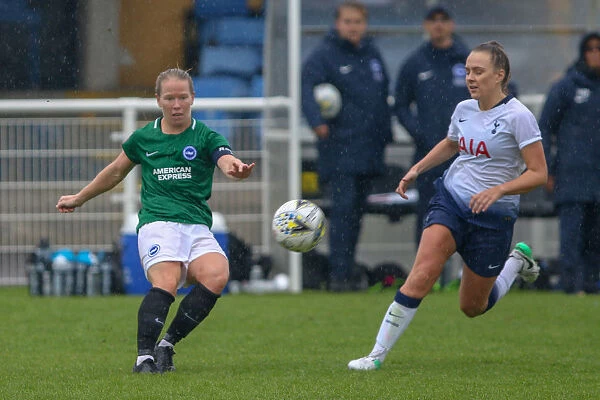 Danielle Buet in Action for Brighton and Hove Albion FC Against Tottenham