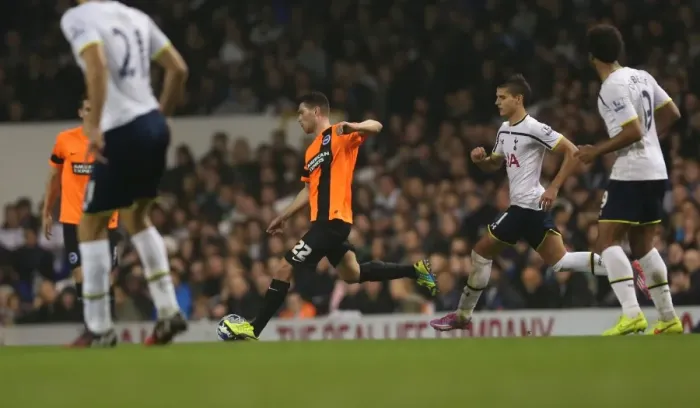 Framed Print : Danny Holla's Determined Moment: Tottenham vs. Brighton in the Capital One Cup (29OCT14) Framed Print : Danny Holla's Determined Moment: Tottenham vs. Brighton in the Capital One Cup (29OCT14)