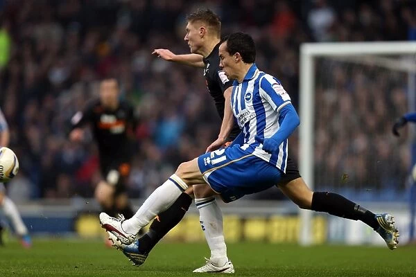 David Lopez: In Action for Brighton & Hove Albion against Derby County, Npower Championship, Amex Stadium (January 12, 2013)