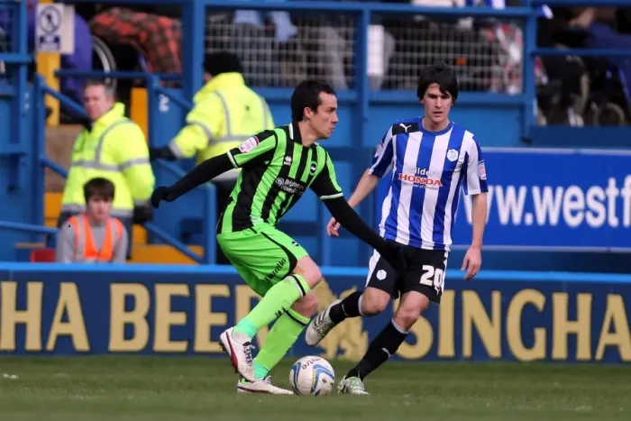 Framed Print : David Lopez in Action: Sheffield Wednesday vs. Brighton & Hove Albion, Npower Championship, February 2013 Framed Print : David Lopez in Action: Sheffield Wednesday vs. Brighton & Hove Albion, Npower Championship, February 2013