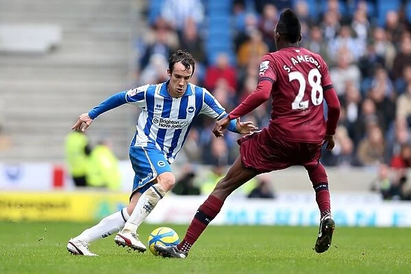 David Lopez Charges Forward in FA Cup Battle: Brighton & Hove Albion vs. Newcastle United (January 5, 2013)