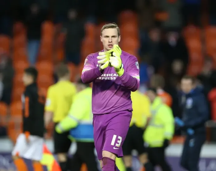 Framed Print : David Stockdale in Action: Brighton and Hove Albion vs. Blackpool, Sky Bet Championship (31st January 2015) Framed Print : David Stockdale in Action: Brighton and Hove Albion vs. Blackpool, Sky Bet Championship (31st January 2015)