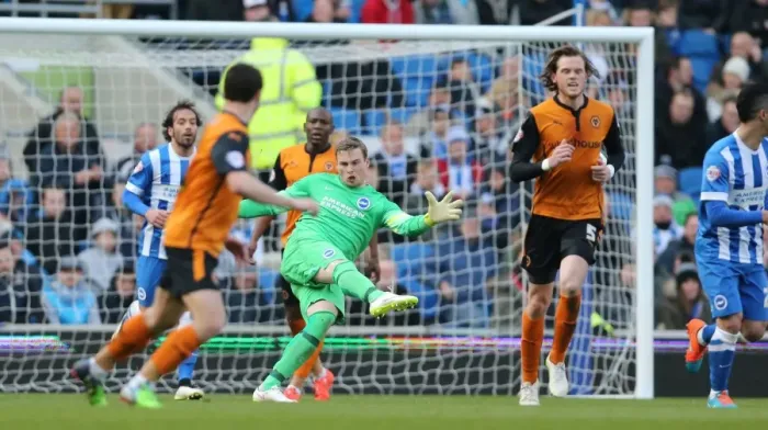 Framed Print : David Stockdale in Action: Brighton & Hove Albion vs. Wolverhampton Wanderers (14MAR15) Framed Print : David Stockdale in Action: Brighton & Hove Albion vs. Wolverhampton Wanderers (14MAR15)