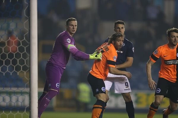 David Stockdale in Action: Millwall vs. Brighton and Hove Albion, Sky Bet Championship 2015 (17MAR15)