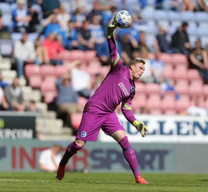 Framed Print : David Stockdale in Action: Wigan Athletic vs. Brighton and Hove Albion, Sky Bet Championship, 18th April 2015 Framed Print : David Stockdale in Action: Wigan Athletic vs. Brighton and Hove Albion, Sky Bet Championship, 18th April 2015