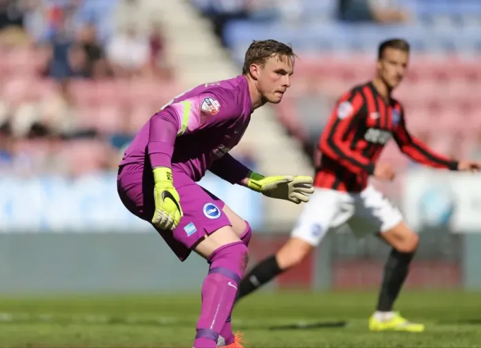 Framed Print : David Stockdale: Saving the Day for Brighton against Wigan Athletic, Sky Bet Championship, 18th April 2015 Framed Print : David Stockdale: Saving the Day for Brighton against Wigan Athletic, Sky Bet Championship, 18th April 2015