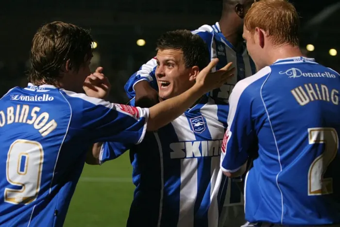 Framed Print : Dean Cox's Euphoric Moment: Scoring for Brighton & Hove Albion at Withdean (2007 / 08) Framed Print : Dean Cox's Euphoric Moment: Scoring for Brighton & Hove Albion at Withdean (2007 / 08)
