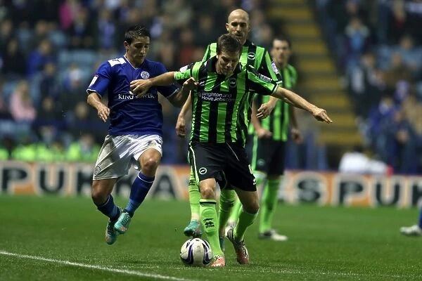 Dean Hammond: In Action for Brighton & Hove Albion Against Leicester City, Npower Championship (October 23, 2012)