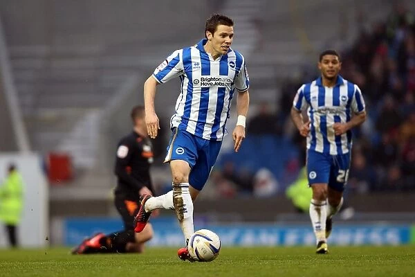 Dean Hammond: In Action for Brighton & Hove Albion Against Derby County, Npower Championship (January 12, 2013)