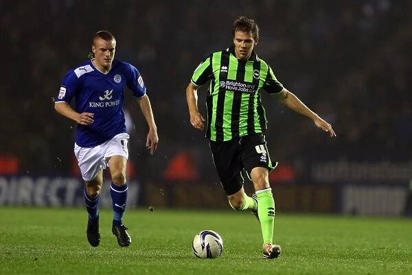 Dean Hammond in Action: Brighton & Hove Albion vs. Burnley, Npower Championship, Leicester City, October 23, 2012