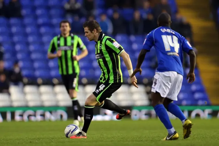 Framed Print : Dean Hammond of Brighton & Hove Albion in Action Against Birmingham City, January 19, 2013 Framed Print : Dean Hammond of Brighton & Hove Albion in Action Against Birmingham City, January 19, 2013