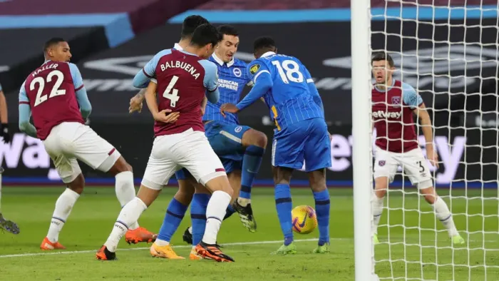 Framed Print : Decisive Clash: West Ham United vs. Brighton & Hove Albion, Premier League (27DEC20) Framed Print : Decisive Clash: West Ham United vs. Brighton & Hove Albion, Premier League (27DEC20)
