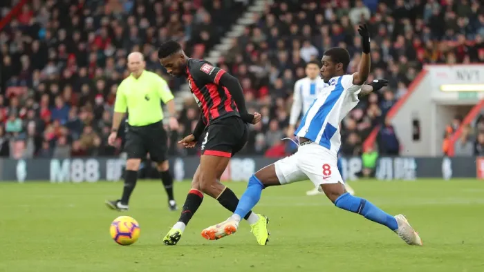 Framed Print : Decisive Moment: AFC Bournemouth vs. Brighton and Hove Albion at Vitality Stadium, Premier League (22DEC18)