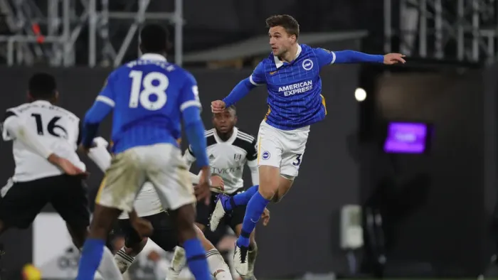 Framed Print : Decisive Moment: Fulham vs. Brighton and Hove Albion at Craven Cottage, Premier League, 16th December 2020 Framed Print : Decisive Moment: Fulham vs. Brighton and Hove Albion at Craven Cottage, Premier League, 16th December 2020