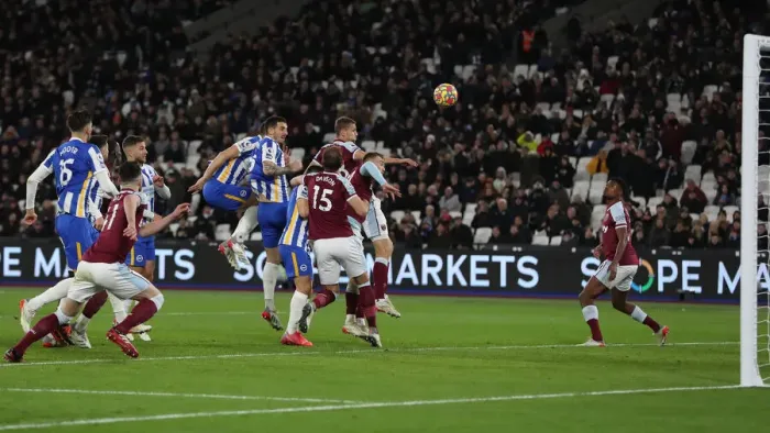 Framed Print : Decisive Moment: West Ham vs. Brighton at The London Stadium - Premier League 2021 / 22 Framed Print : Decisive Moment: West Ham vs. Brighton at The London Stadium - Premier League 2021 / 22