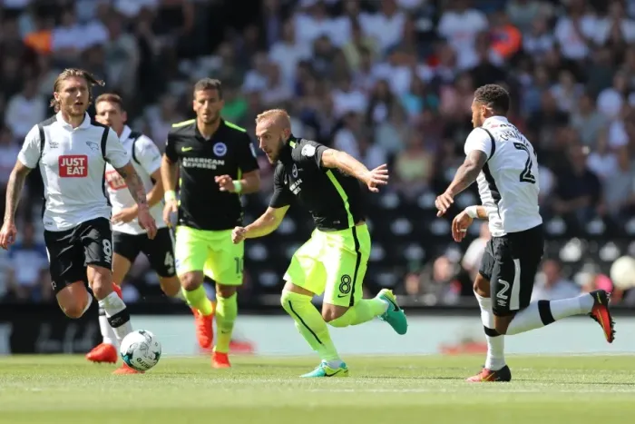Framed Print : Derby County vs. Brighton and Hove Albion: EFL Sky Bet Championship Clash at iPro Stadium (06AUG16) - Intense Match Action Framed Print : Derby County vs. Brighton and Hove Albion: EFL Sky Bet Championship Clash at iPro Stadium (06AUG16) - Intense Match Action