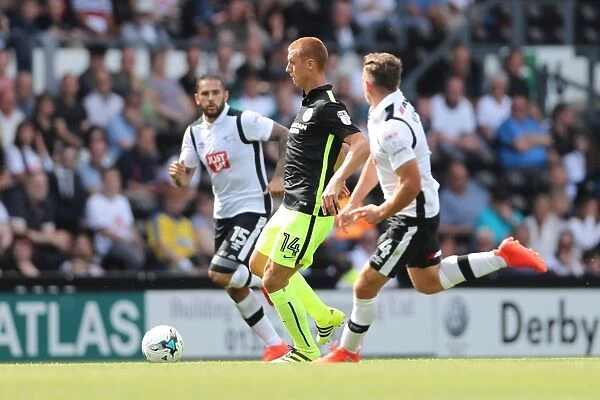 Derby County vs. Brighton and Hove Albion: EFL Sky Bet Championship Clash at iPro Stadium (06AUG16) - Intense Action from the Football Field