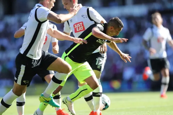 Framed Print : Derby County vs. Brighton and Hove Albion: EFL Sky Bet Championship Clash at iPro Stadium (06AUG16) - Intense Action from the Football Field Framed Print : Derby County vs. Brighton and Hove Albion: EFL Sky Bet Championship Clash at iPro Stadium (06AUG16) - Intense Action from the Football Field