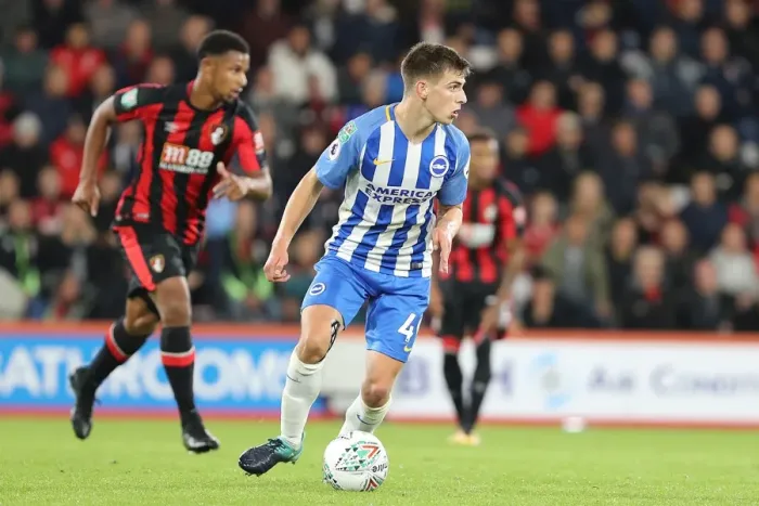 Framed Print : Desmond Hutchinson of Brighton and Hove Albion Faces Off Against AFC Bournemouth in the EFL Cup, September 2017 (47)