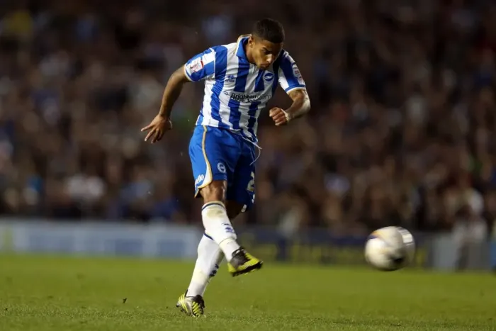 Framed Print : Dramatic Moment: Liam Bridcutt's Blocked Shot – Brighton & Hove Albion vs Birmingham City, Npower Championship (September 29, 2012) Framed Print : Dramatic Moment: Liam Bridcutt's Blocked Shot – Brighton & Hove Albion vs Birmingham City, Npower Championship (September 29, 2012)
