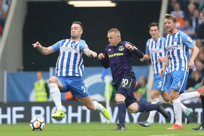Framed Print : Duffy vs Rooney: Intense Battle at the American Express Community Stadium - Brighton and Hove Albion vs Everton, Premier League (12th August 2017) Framed Print : Duffy vs Rooney: Intense Battle at the American Express Community Stadium - Brighton and Hove Albion vs Everton, Premier League (12th August 2017)