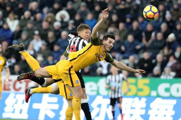 Framed Print : Dunk vs. Gayle: Intense Battle Between Newcastle and Brighton Defender and Forward in Premier League Clash (30DEC17) Framed Print : Dunk vs. Gayle: Intense Battle Between Newcastle and Brighton Defender and Forward in Premier League Clash (30DEC17)