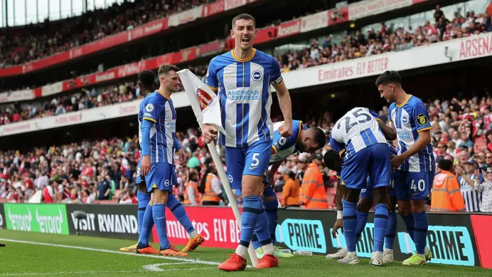 Framed Print : Dunk's Brave Defence: Brighton Stands Firm Against Arsenal in Premier League Showdown (14th May 2023) Framed Print : Dunk's Brave Defence: Brighton Stands Firm Against Arsenal in Premier League Showdown (14th May 2023)