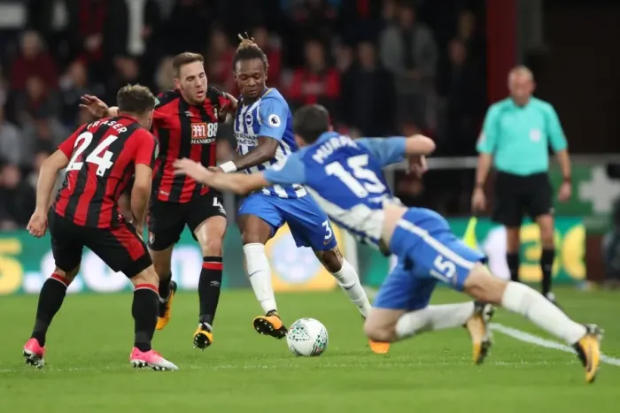 Framed Print : EFL Cup Showdown: Bournemouth vs. Brighton and Hove Albion at Vitality Stadium (19SEP17)