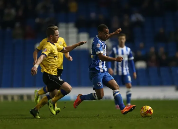 Framed Print : Elliott Bennett in Action: Brighton & Hove Albion vs Wigan Athletic (Nov 2014) Framed Print : Elliott Bennett in Action: Brighton & Hove Albion vs Wigan Athletic (Nov 2014)