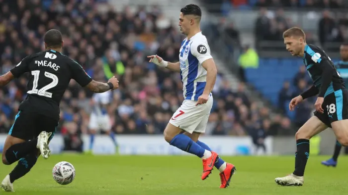 Framed Print : Emirates FA Cup: Brighton and Hove Albion vs. West Bromwich Albion Clash at American Express Community Stadium (26th January 2019)