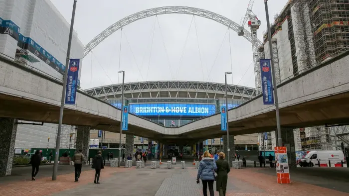 Framed Print : Emirates FA Cup Semi-Final: Manchester City vs. Brighton & Hove Albion at Wembley Stadium (06.04.19)