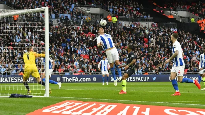 Framed Print : Emirates FA Cup Semi-Final: Manchester City vs. Brighton & Hove Albion Showdown at Wembley Stadium (06.04.19)