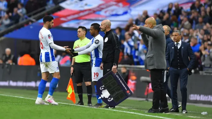 Framed Print : Emirates FA Cup Semi-Final: Manchester City vs. Brighton & Hove Albion Showdown at Wembley Stadium (06.04.19) Framed Print : Emirates FA Cup Semi-Final: Manchester City vs. Brighton & Hove Albion Showdown at Wembley Stadium (06.04.19)