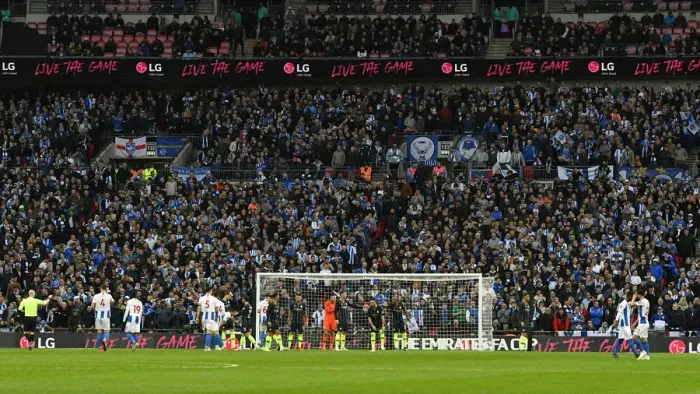 Framed Print : Emirates FA Cup Semi-Final: Manchester City vs. Brighton & Hove Albion Showdown at Wembley Stadium (06.04.19) Framed Print : Emirates FA Cup Semi-Final: Manchester City vs. Brighton & Hove Albion Showdown at Wembley Stadium (06.04.19)