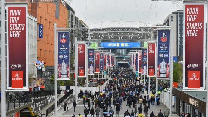 Framed Print : Emirates FA Cup Semi-Final Showdown: Manchester City vs. Brighton & Hove Albion at Wembley Stadium (06APR19) Framed Print : Emirates FA Cup Semi-Final Showdown: Manchester City vs. Brighton & Hove Albion at Wembley Stadium (06APR19)