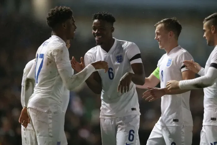 Framed Print : England U21s vs. Switzerland: Action from the 2016 European Championship Qualifier at Brighton and Hove Albion FC (16 November 2015) Framed Print : England U21s vs. Switzerland: Action from the 2016 European Championship Qualifier at Brighton and Hove Albion FC (16 November 2015)