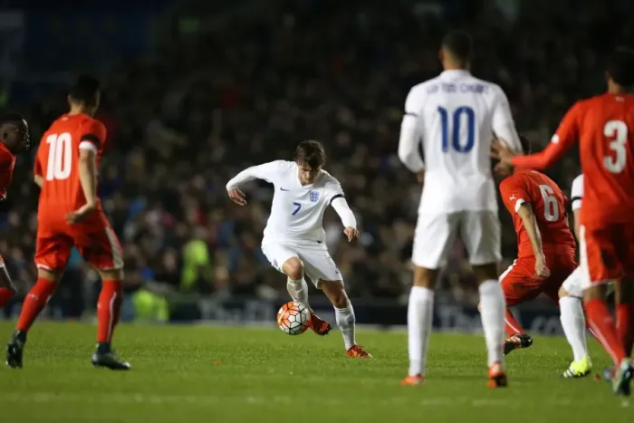 Framed Print : England U21s vs. Switzerland: U21 European Championship Qualifier at American Express Community Stadium (16 November 2015)
