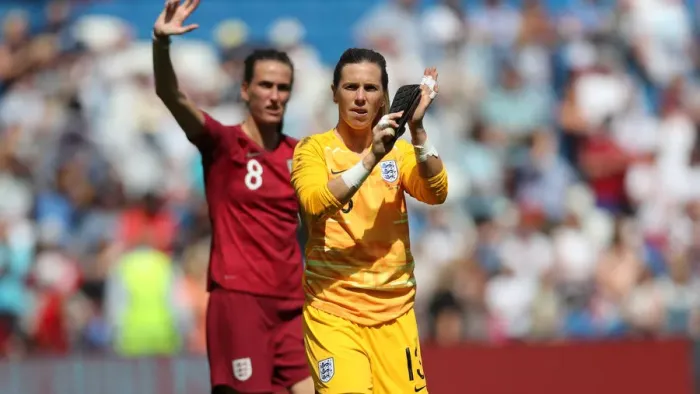 Framed Print : England Women vs New Zealand Women: FIFA World Cup Warm-Up Match at Brighton and Hove Albion's American Express Community Stadium (01.06.19) Framed Print : England Women vs New Zealand Women: FIFA World Cup Warm-Up Match at Brighton and Hove Albion's American Express Community Stadium (01.06.19)