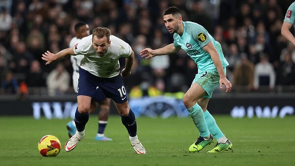 FA Cup 4th Round: Intense Clash between Tottenham and Brighton at Tottenham Hotspur Stadium (05FEB22)