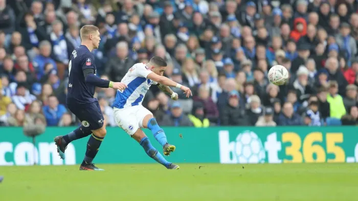 Framed Print : FA Cup Fifth Round: Brighton & Hove Albion vs. Derby County Clash at American Express Community Stadium (16FEB19) Framed Print : FA Cup Fifth Round: Brighton & Hove Albion vs. Derby County Clash at American Express Community Stadium (16FEB19)