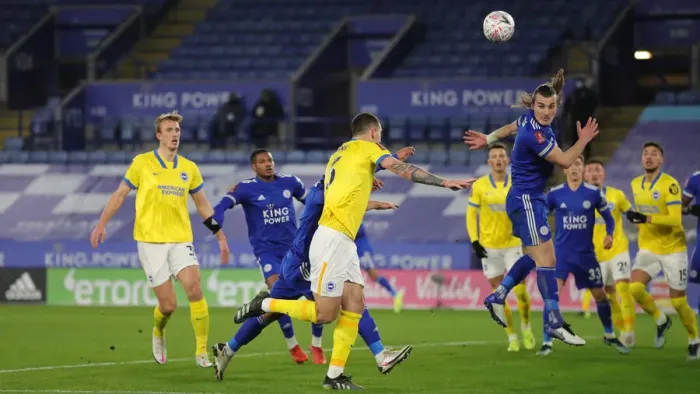 Framed Print : FA Cup Fifth Round: Leicester City vs. Brighton and Hove Albion - Intense Clash at The King Power Stadium (10FEB21) Framed Print : FA Cup Fifth Round: Leicester City vs. Brighton and Hove Albion - Intense Clash at The King Power Stadium (10FEB21)