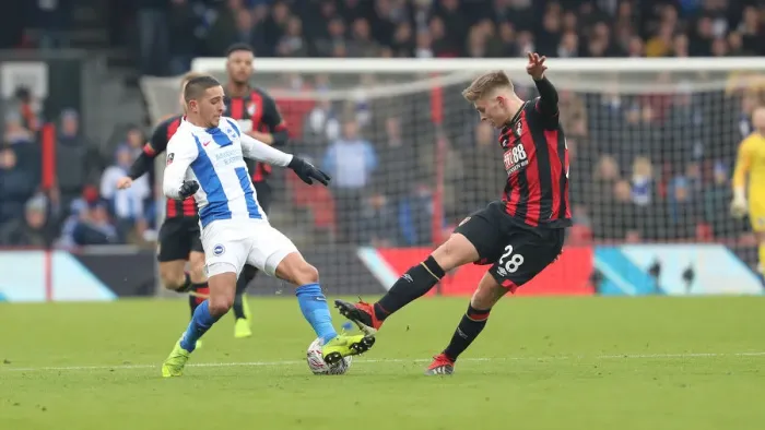 Framed Print : FA Cup Third Round: AFC Bournemouth vs. Brighton and Hove Albion, 5th January 2019 - Intense Match Action at Vitality Stadium Framed Print : FA Cup Third Round: AFC Bournemouth vs. Brighton and Hove Albion, 5th January 2019 - Intense Match Action at Vitality Stadium