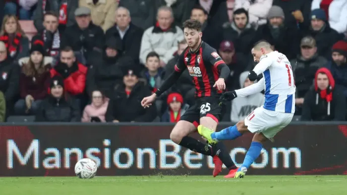 Framed Print : FA Cup Third Round: AFC Bournemouth vs. Brighton and Hove Albion, 5th January 2019 - Intense Match Action at Vitality Stadium Framed Print : FA Cup Third Round: AFC Bournemouth vs. Brighton and Hove Albion, 5th January 2019 - Intense Match Action at Vitality Stadium