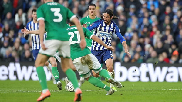 FA Cup Third Round: Intense Match Action between Brighton & Hove Albion and Sheffield Wednesday at American Express Community Stadium (04.01.2020)