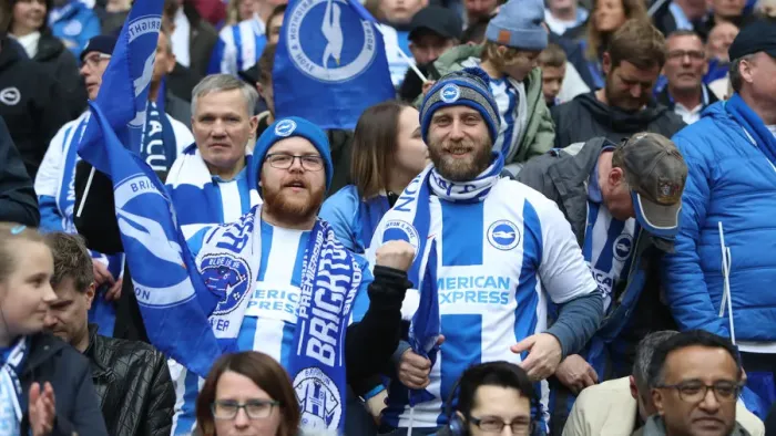 Framed Print : FA Cup Semi-Final: Manchester City vs. Brighton and Hove Albion - Supporters at Wembley Stadium (06APR19)