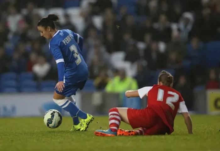 Framed Print : FA Women's Premier League: Brighton & Hove Albion vs Charlton Athletic Clash at American Express Community Stadium (December 2015)