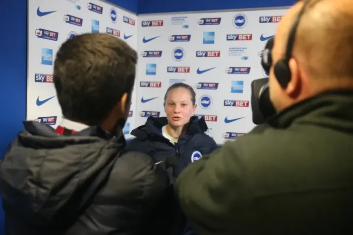 Framed Print : FA Womens Premier League: Brighton & Hove Albion Women vs Charlton Athletic Ladies Clash at American Express Community Stadium (December 2015) Framed Print : FA Womens Premier League: Brighton & Hove Albion Women vs Charlton Athletic Ladies Clash at American Express Community Stadium (December 2015)