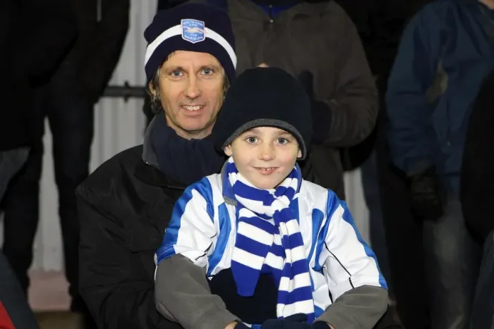 Framed Print : Fans at Woking - FA Cup 1st round replay November 2010
